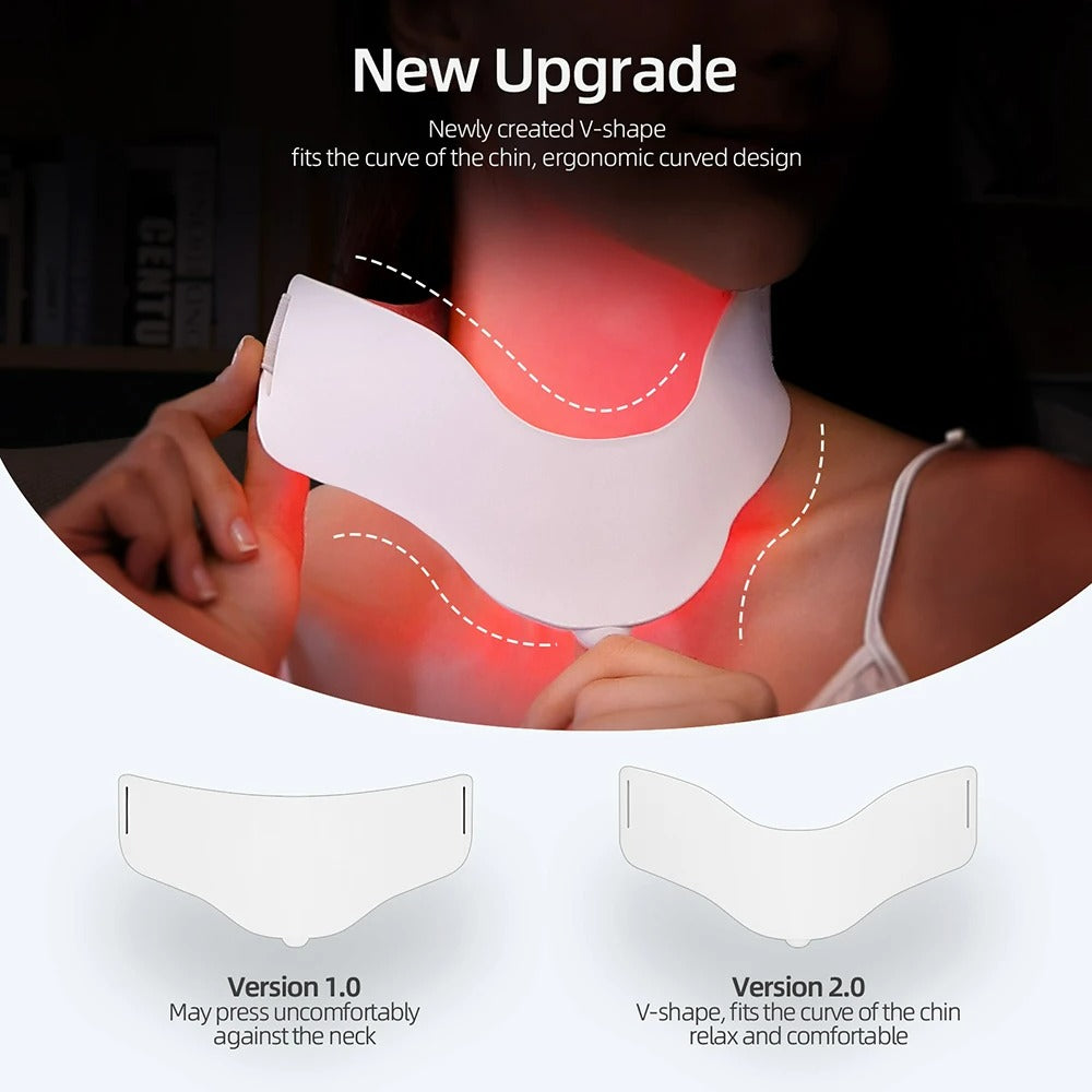 7 Color Photon LED Face and Neck Mask – 3D Flexible Silicone for Red and Infrared Light Therapy
